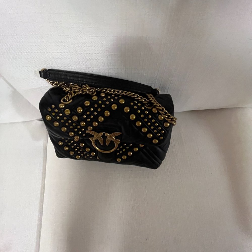 Pinko Classic Love Bag Puff Woven Studs